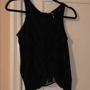 Free People Geometric Mesh Tank Top